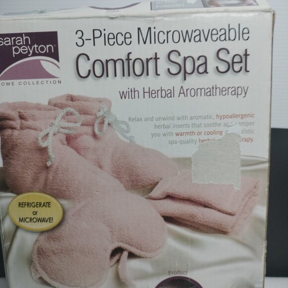 SARAH PEYTON 3 PIECE PINK  MICROWAVEABLE COMFORT SPA HERBAL AROMATHERAPY NEW - Picture 5 of 11
